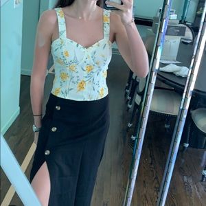 LIKE NEW floral bustier type crop top